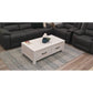MANLY SOLID MOUNTAIN ASH TIMBER 2 DRAWER COFFEE TABLE IN BRUSHED WHITEWASH 127CM