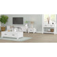 MANLY 110CM 2 DRAWERS CONSOLE/HALL TABLE IN BRUSHED WHITEWASH - MyChocolateWood