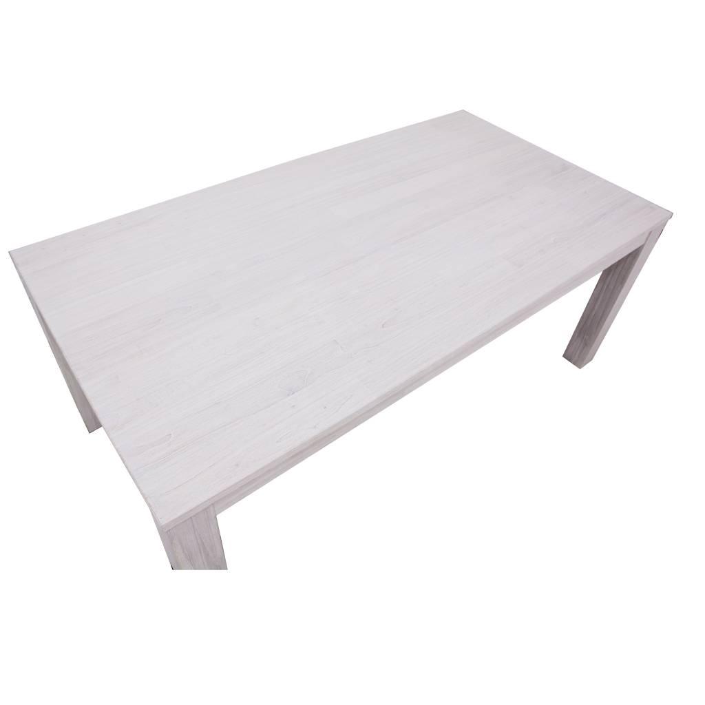 MANLY 150CM DINING TABLE IN BRUSHED WHITEWASH 