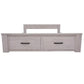 MANLY QUEEN SIZE BED WITH 2 DRAWERS IN BRUSHED WHITEWASH - MyChocolateWood