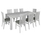 MANLY SOLID MOUNTAIN ASH TIMBER DINING TABLE 225 CM. + 8 MANLY DINING CHAIRS IN BRUSHED WHITEWASH PACKAGE DEAL - MyChocolateWood