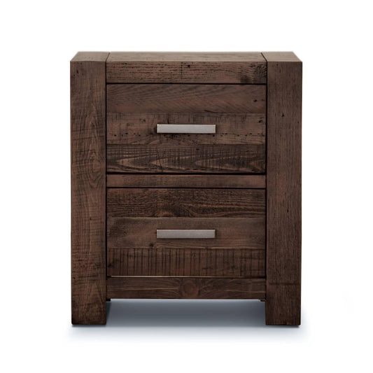 2 x ASHGAR BEDSIDE TABLES IN GREY STONE