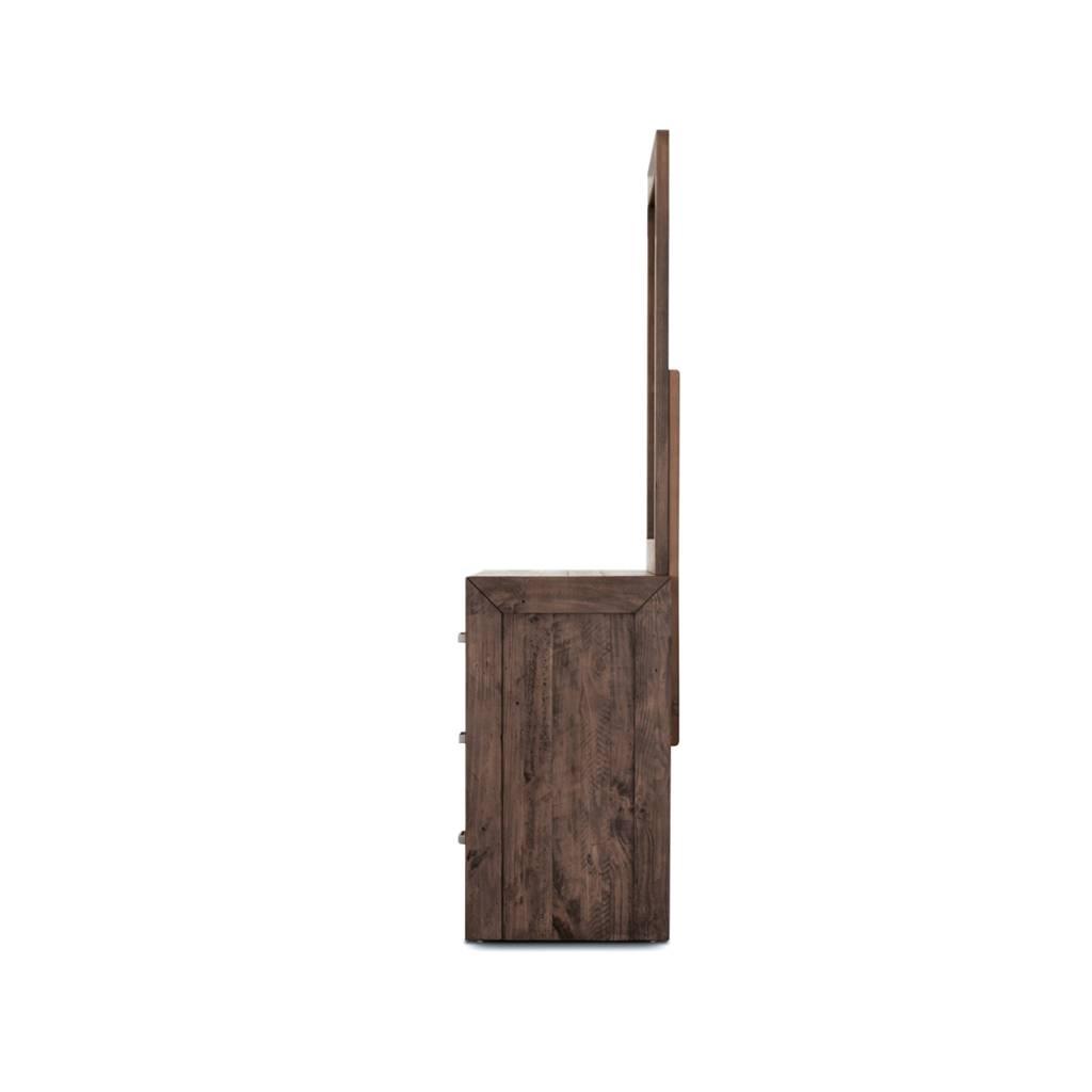 1 x ASHGAR DRESSER & MIRROR KIT IN GREY STONE