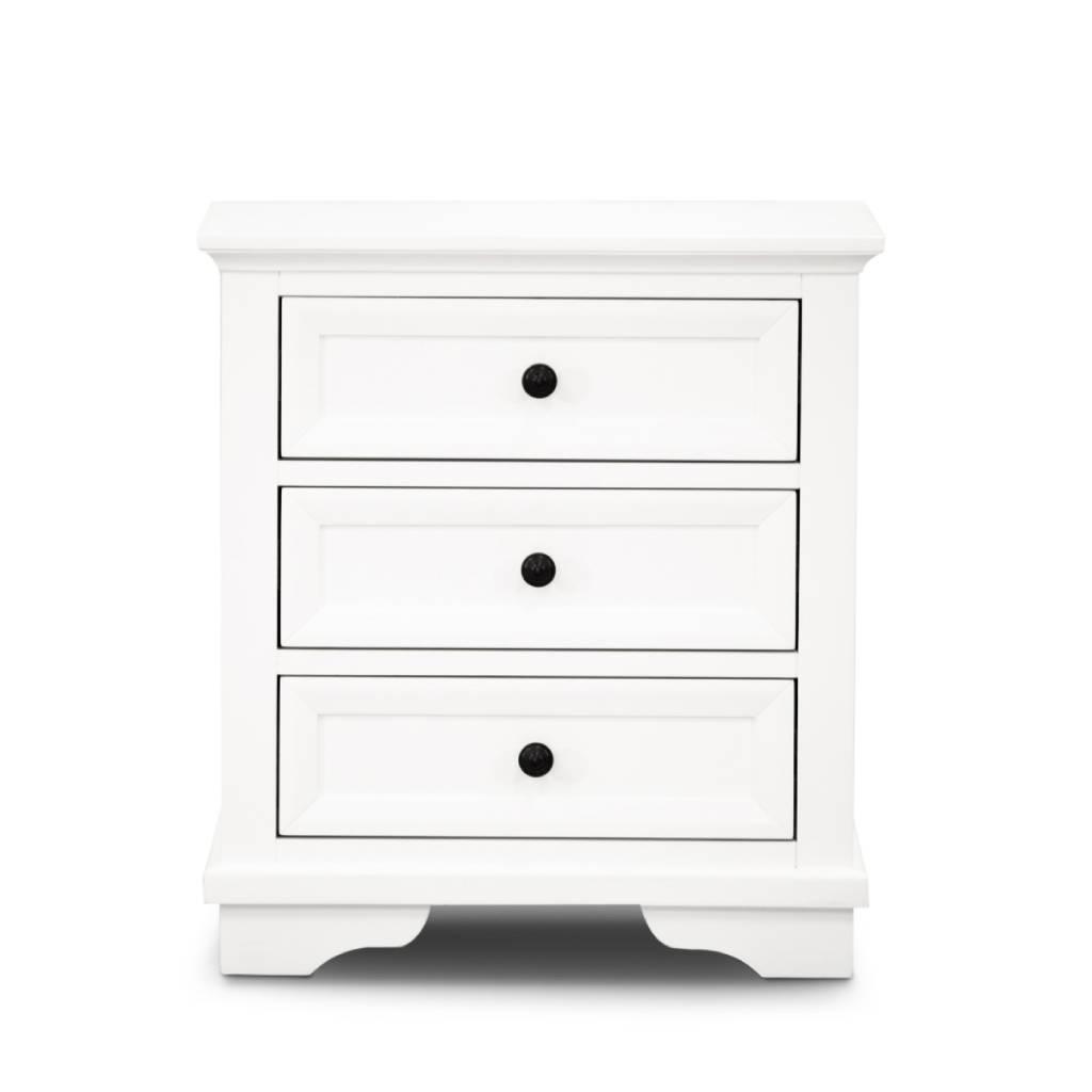 MARIANA 3 DRAWERS ACACIA WOOD BEDSIDE TABLE
