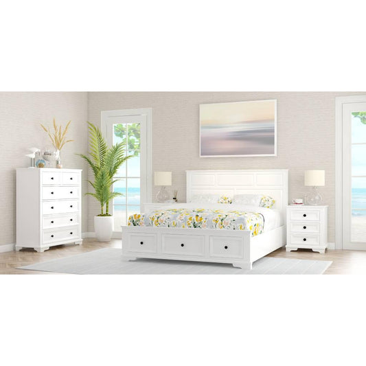MARIANA ACACIA WOOD KING SIZE BED + TALLBOY + 2 X BEDSIDE TABLES PACKAGE DEAL