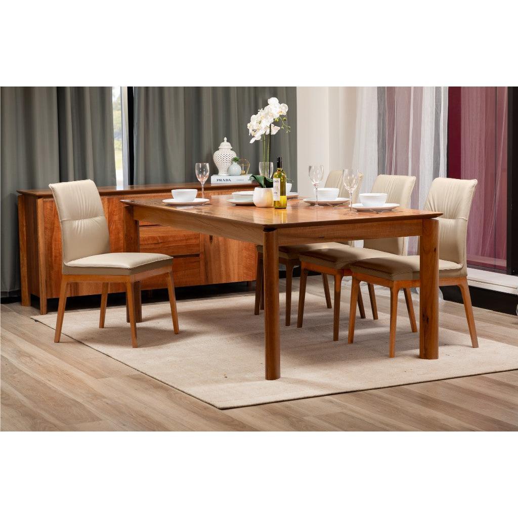 BUNGARRA 240CM DINING TABLE IN MARRI WOOD - NATURAL