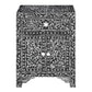 JORDAN SHELL INLAY 1 DRAWER & 2 DOOR BEDSIDE TABLE - MyChocolateWood
