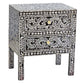MOTHER OF PEARL NOIR 2 DRAWERS BEDSIDE TABLE