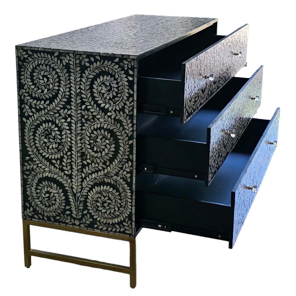 MOTHER OF PEARL ENCHANTING VINE 6 DRAWERS DRESSER