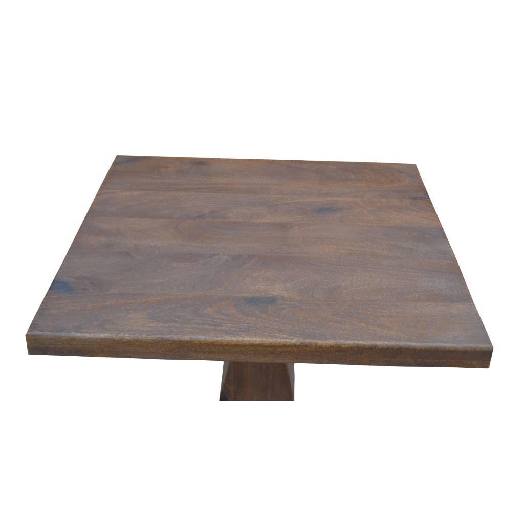 VIDAL SOLID MANGO WOOD LAMP TABLE/SIDE TABLE IN ANTIQUE WALNUT - MyChocolateWood