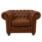 BRIGHTON FABRIC ARMCHAIR IN TAN - MyChocolateWood