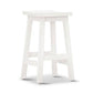 PAPAYA SOLID MANGO WOOD STOOL WHITE - MyChocolateWood