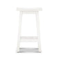PAPAYA SOLID MANGO WOOD STOOL WHITE - MyChocolateWood