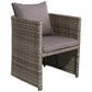 MARIELLA 5 PIECE WICKER BALCONY DINING SET 120CM - MyChocolateWood