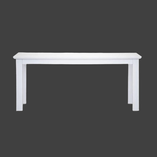 ANIKA SOLID ACACIA WOOD  DINING TABLE IN VIVID WHITE 220CM