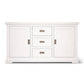 ANIKA SOLID ACACIA WOOD SIDEBOARD BUFFET 2-DOORS 3 DRAWERS IN VIVID WHITE