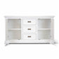 ANIKA SOLID ACACIA WOOD SIDEBOARD BUFFET 2-DOORS 3 DRAWERS IN VIVID WHITE