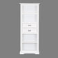 ANIKA SOLID ACACIA WOOD BOOKCASE IN VIVID WHITE  - MyChocolateWood