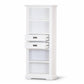 ANIKA SOLID ACACIA WOOD BOOKCASE IN VIVID WHITE  - MyChocolateWood