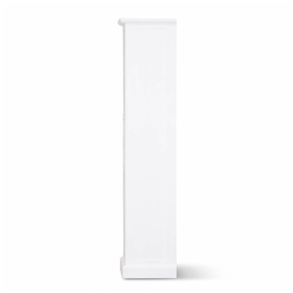 ANIKA SOLID ACACIA WOOD BOOKCASE IN VIVID WHITE  - MyChocolateWood