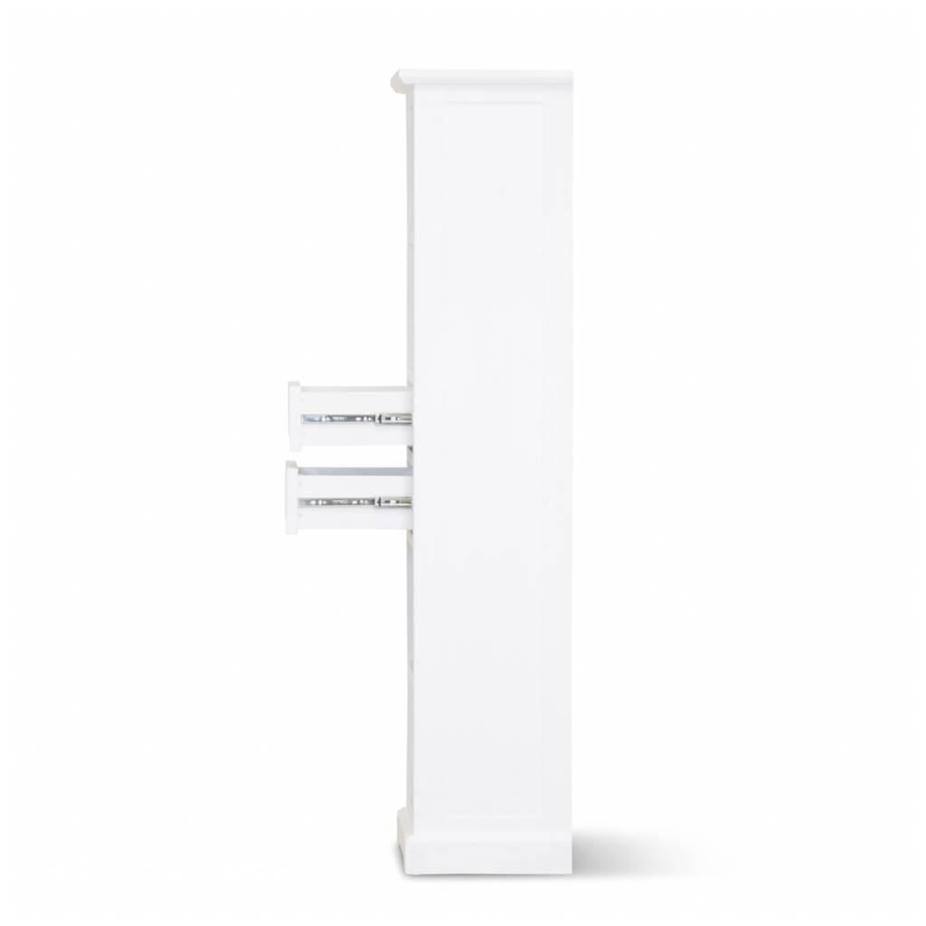 ANIKA SOLID ACACIA WOOD BOOKCASE IN VIVID WHITE  - MyChocolateWood
