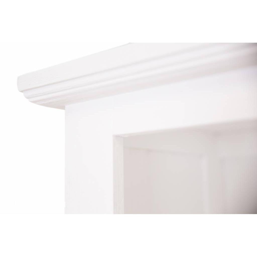 ANIKA SOLID ACACIA WOOD BOOKCASE IN VIVID WHITE  - MyChocolateWood