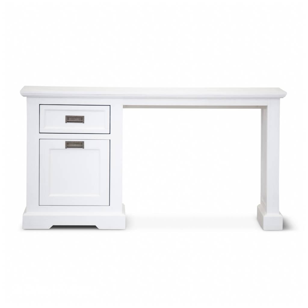 ANIKA SOLID ACACIA WOOD DESK IN VIVID WHITE