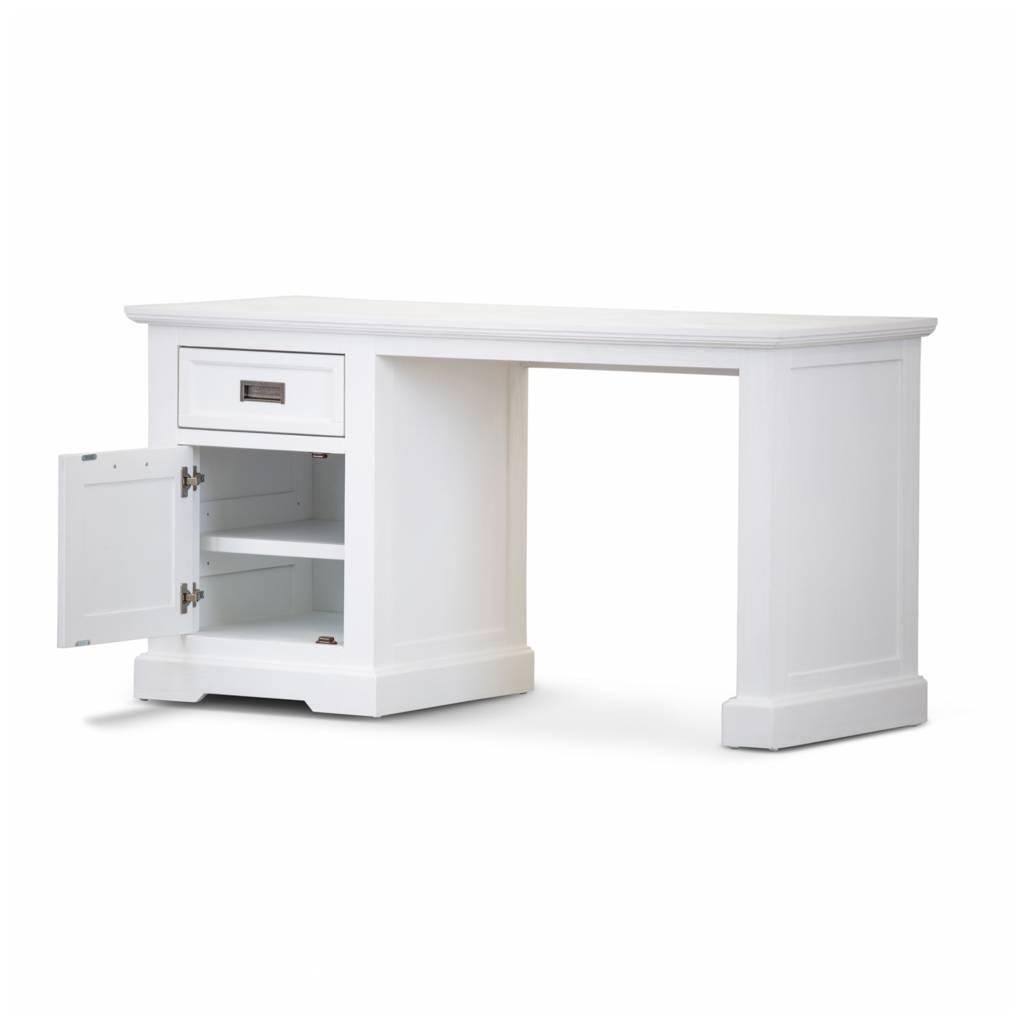ANIKA SOLID ACACIA WOOD DESK IN VIVID WHITE