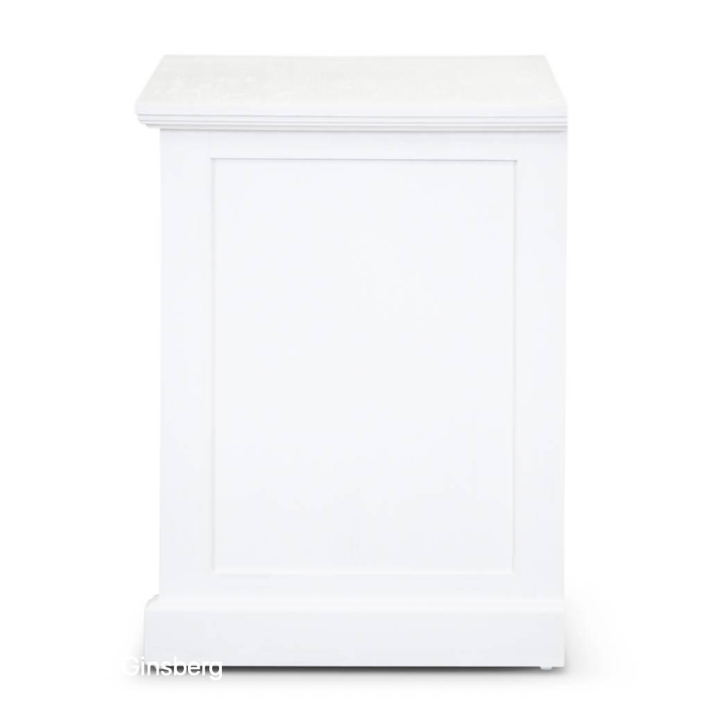 ANIKA SOLID ACACIA WOOD DESK IN VIVID WHITE