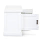 ANIKA SOLID ACACIA WOOD TV UNIT 2-DOORS 2 DRAWERS & 2 SHELVES IN VIVID WHITE - MyChocolateWood