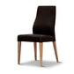 VALANCE BLACK PU DINING CHAIR WITH NATURAL LEGS IN TASSIE OAK - MyChocolateWood