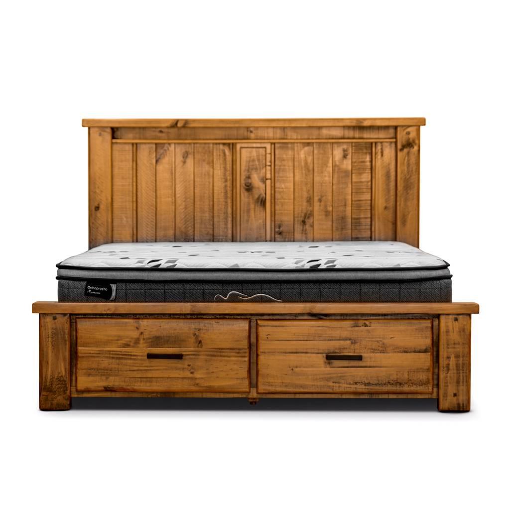 RICHMOND KING SIZE BED IN SOLID PINE WITH END DRAWERS