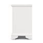 MIRIBELLE 3 DRAWER ACACIA WOOD BEDSIDE TABLES IN WHITE