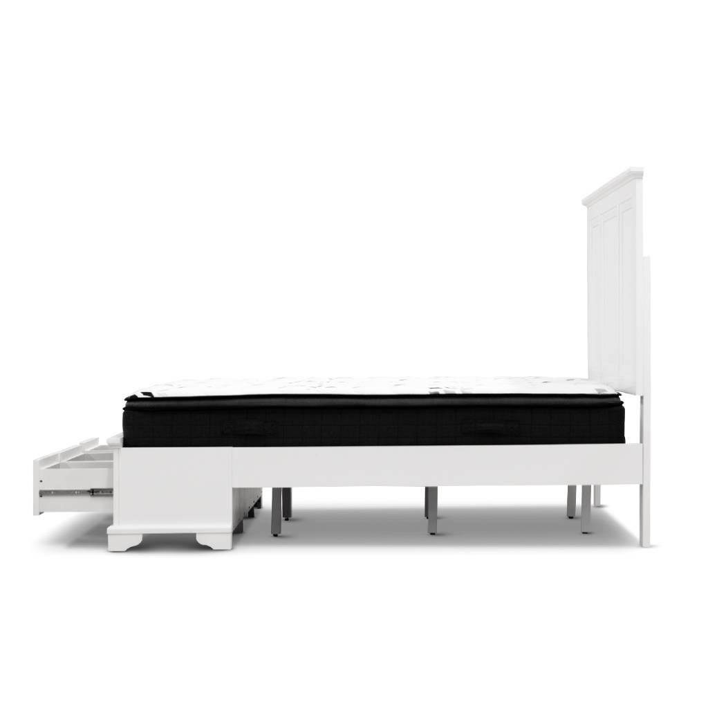 EGLANTINE KING SIZE BED ACACIA WOOD WITH 3 DRAWERS