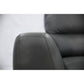 LOUANNE 3-SEATER REAL LEATHER SOFA SETTEE COUCH GUNMETAL - MyChocolateWood