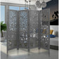 FUREND ROOM DIVIDER SOLID MANGO WOOD IN DARK GREY 180 X 200 - MyChocolateWood