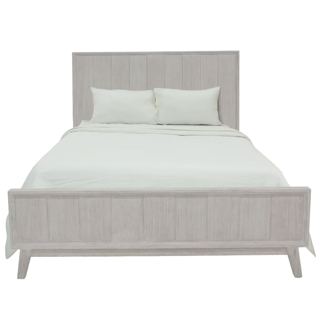 NOVAK SOLID ACACIA KING BED WHITEWASHED