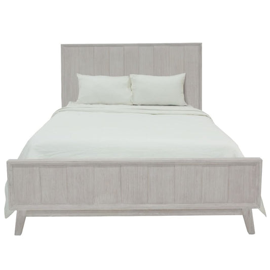 NOVAK SOLID ACACIA KING BED WHITEWASHED