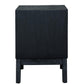 2 X ELIJAH ACACIA WOOD BEDSIDE TABLES 2 DRAWERS IN BRUSHED BLACK - MyChocolateWood