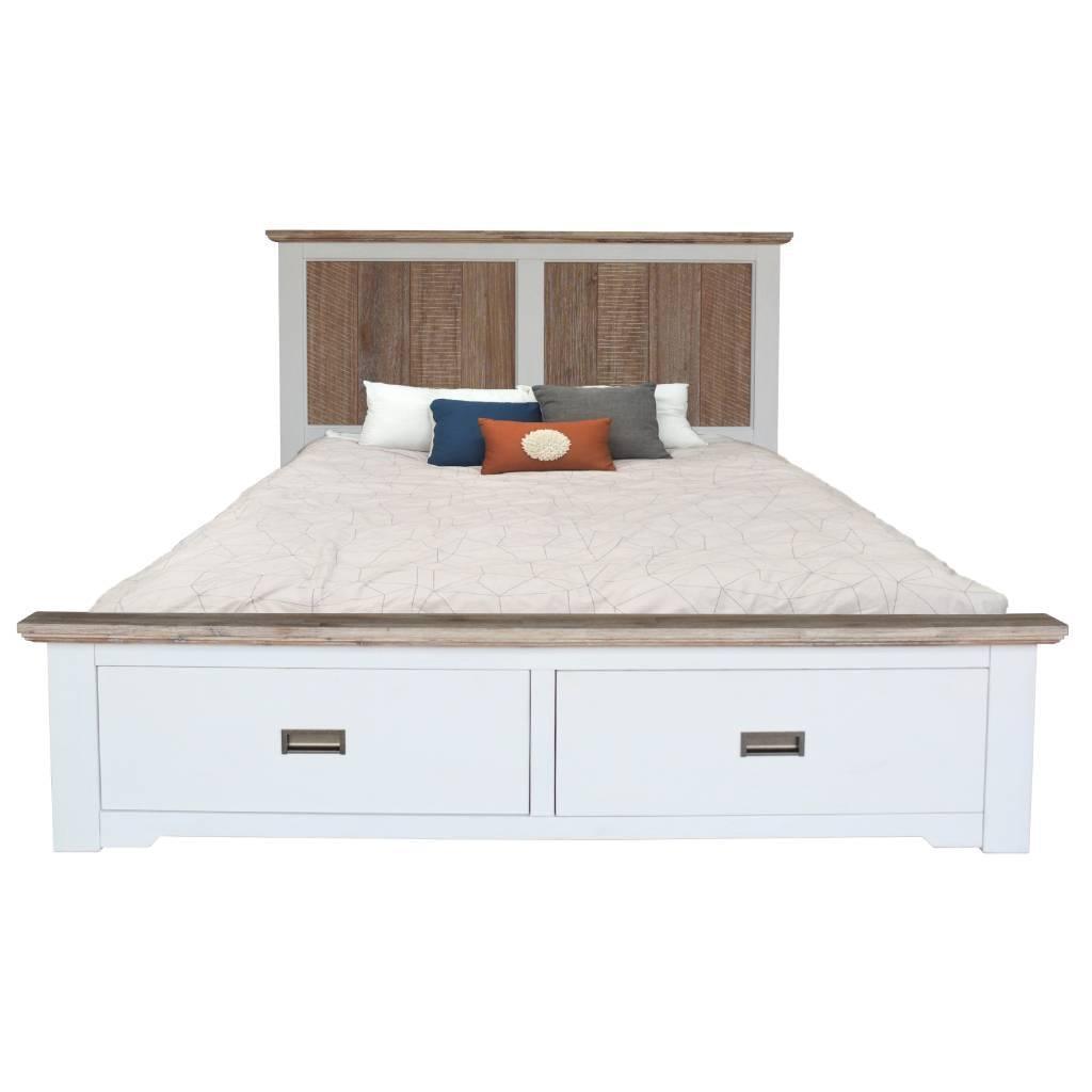FALAK ACACIA WOOD QUEEN SIZE BED + DRESSER + 2 X BEDSIDE TABLES PACKAGE DEAL