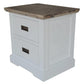 CASSIE ACACIA WOOD 2-DRAWER BEDSIDE TABLE - MyChocolateWood