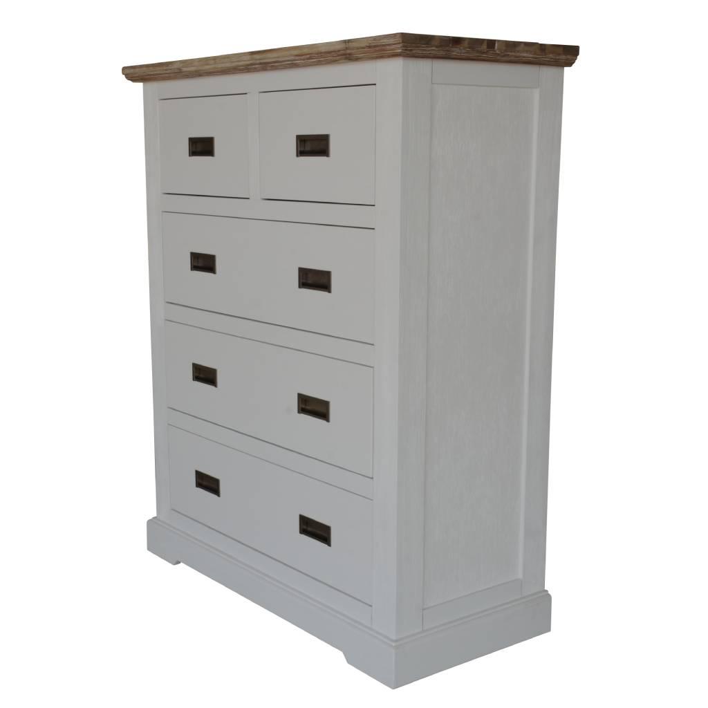 FALAK ACACIA WOOD KING SIZE BED + TALLBOY + 2 X BEDSIDE TABLES PACKAGE DEAL
