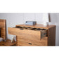 TAMWORTH 5 DRAWER TALLBOY CHEST OF 5 DRAWERS IN MARRI WOOD - NATURAL - MyChocolateWood