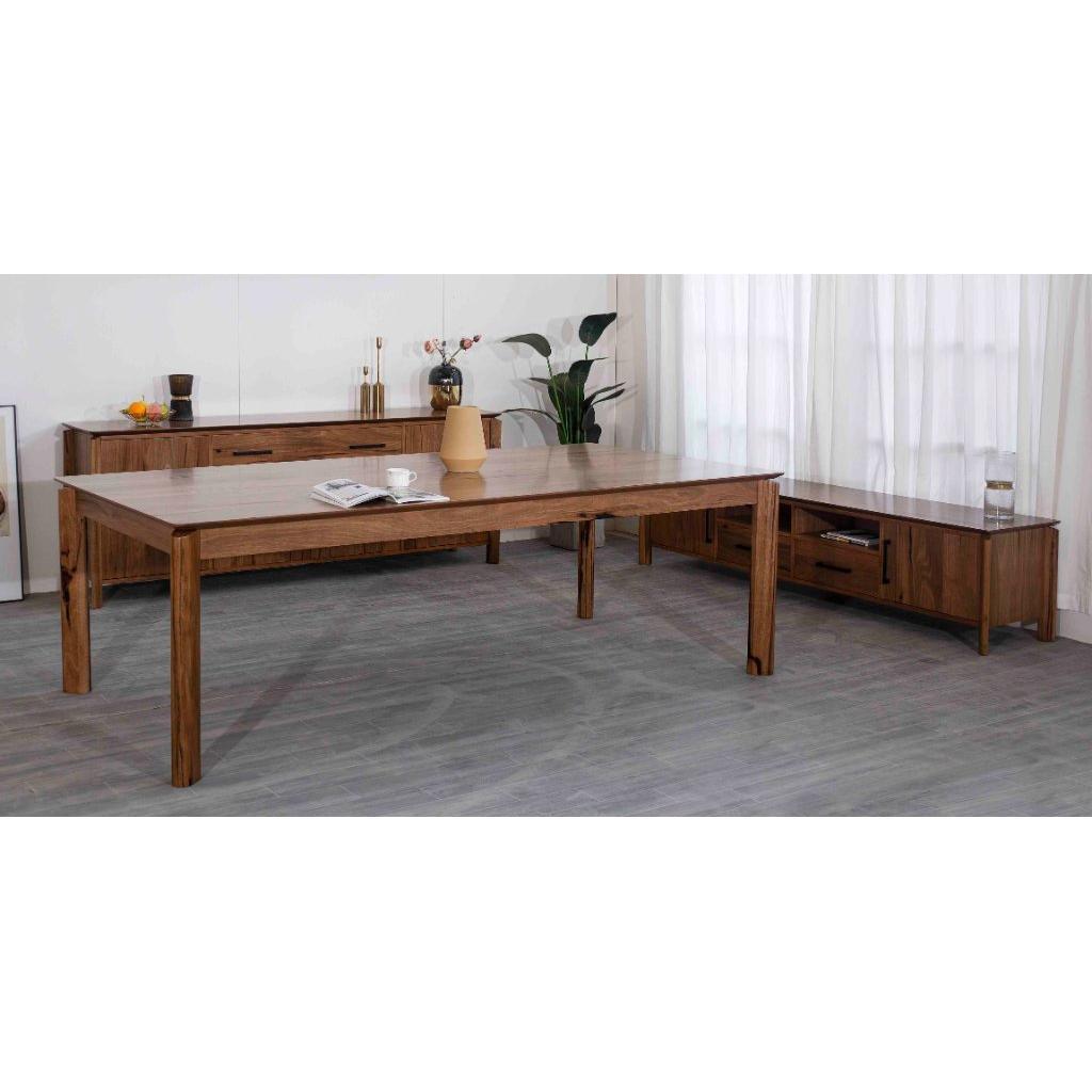BUNGARRA 240CM DINING TABLE IN MARRI WOOD - NATURAL