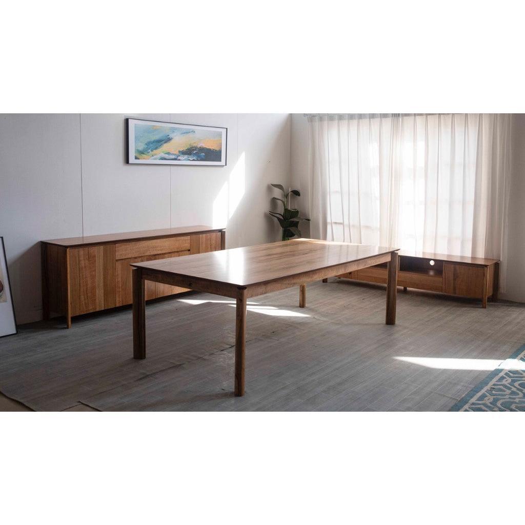 BUNGARRA 240CM DINING TABLE IN MARRI WOOD - NATURAL