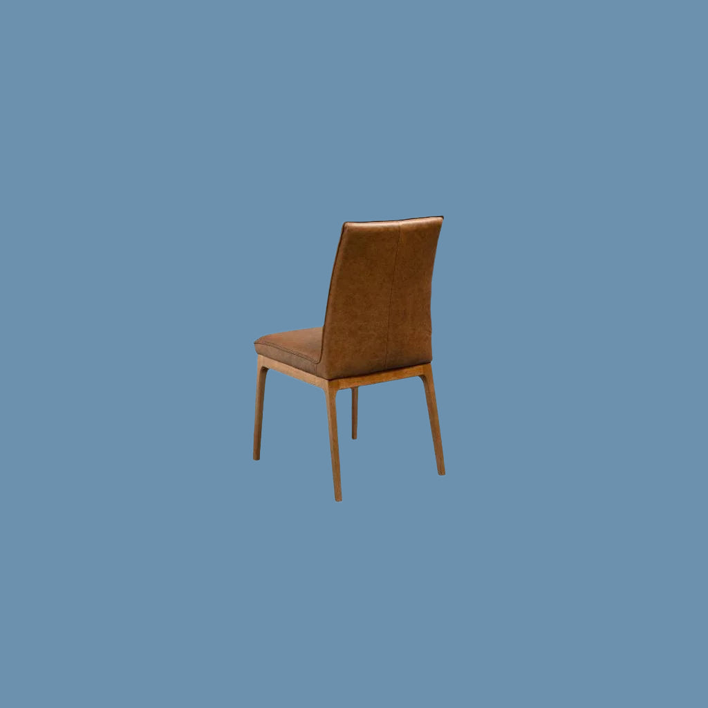 BUNGARRA BUFFALO LEATHER DINING CHAIR IN TOFFEE - MyChocolateWood