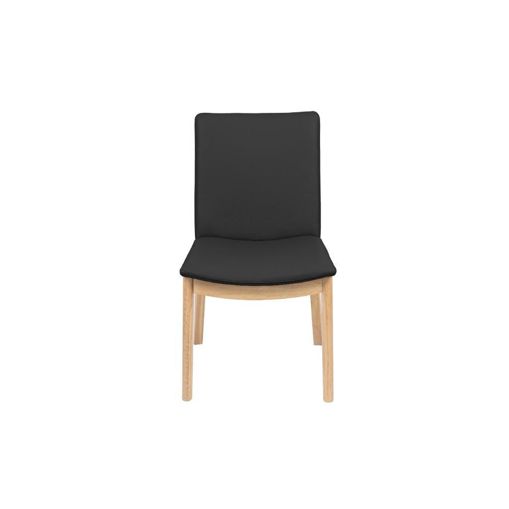 TAMWORTH MARRI WOOD 9 PIECE DINING DINING SET - 1 DINING TABLE 240CM & 7 BLACK LEATHER DINING CHAIRS - MyChocolateWood