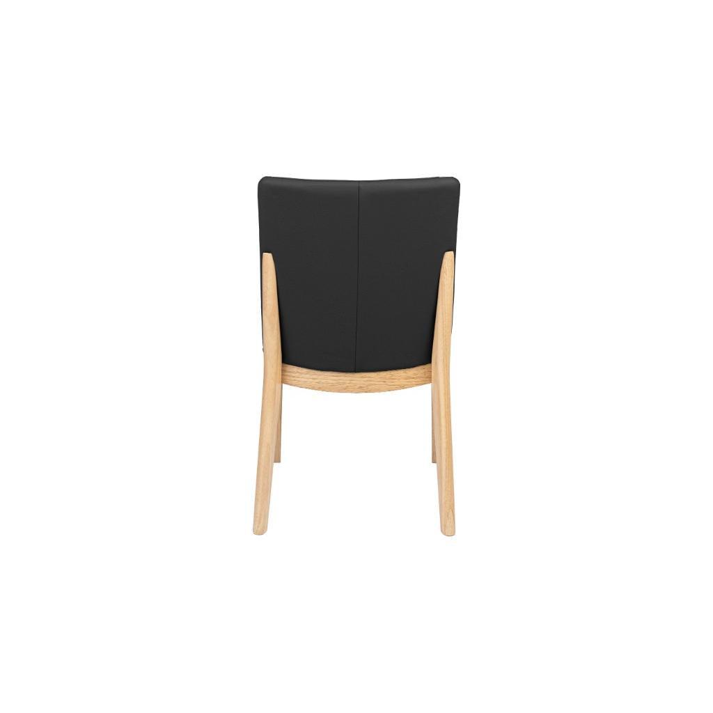 TAMWORTH MARRI WOOD 9 PIECE DINING DINING SET - 1 DINING TABLE 240CM & 7 BLACK LEATHER DINING CHAIRS - MyChocolateWood
