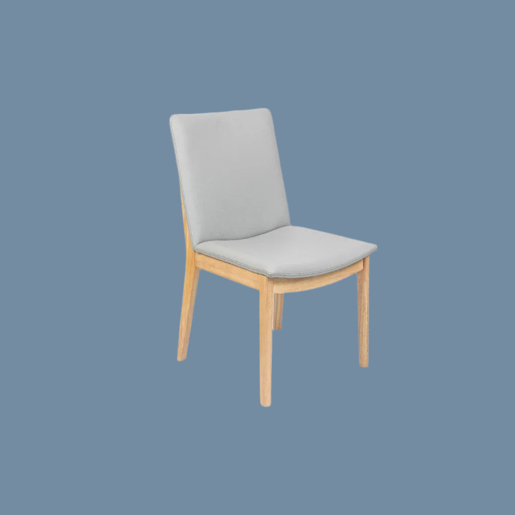 TAMWORTH LEATHER DINING CHAIR - PEWTER