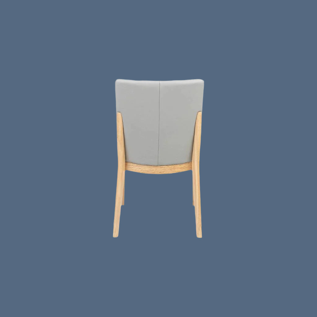 TAMWORTH LEATHER DINING CHAIR - PEWTER